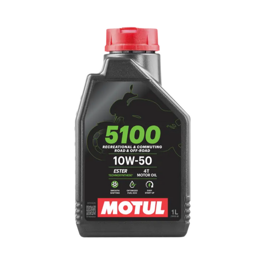 Motul 5100 Motoröl | 4-Takt | 10W-50 | Halbsynthetik | 1L Flasche