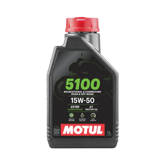 Motul 5100 Motoröl | 4-Takt | 15W-50 | Halbsynthetik | 1L Flasche