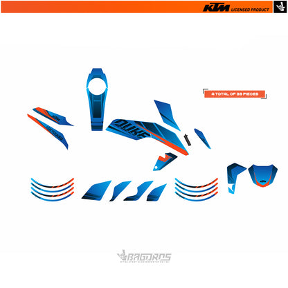 Sticker kit suitable for 125/200/250/390 DUKE (from 2017) KTM models | THE BLADE BLUE