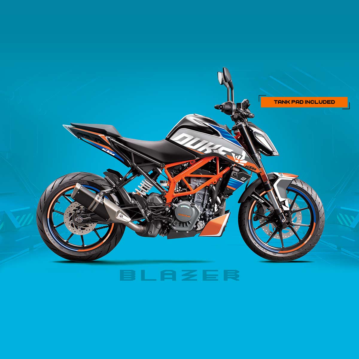 Sticker kit suitable for 125/200/250/390 DUKE (from 2017) KTM models | THE BLAZERS