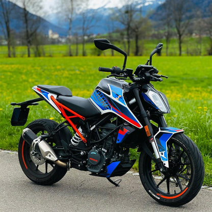 Sticker kit suitable for 125/200/250/390 DUKE (from 2017) KTM models | THE BLADE BLUE