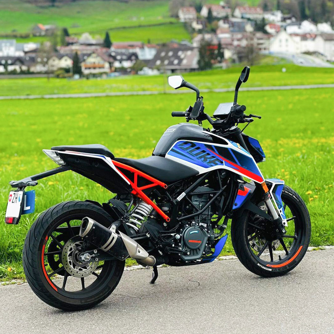 Sticker kit suitable for 125/200/250/390 DUKE (from 2017) KTM models | THE BLADE BLUE