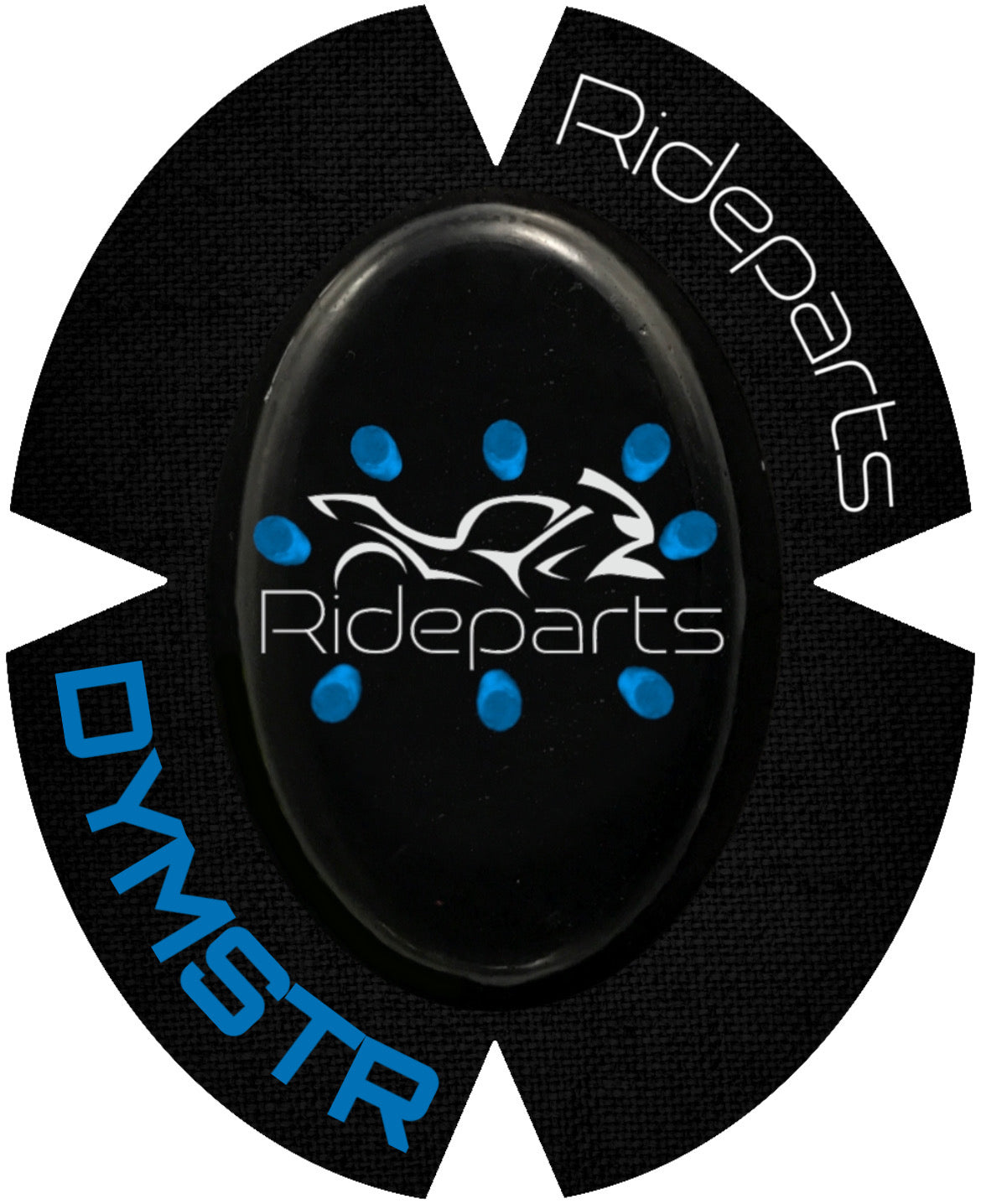 Kneeslider | RIDEPARTS FACE | Schwarz-Blau | UV | RIDEPARTS | DymoStar | DYMSTR