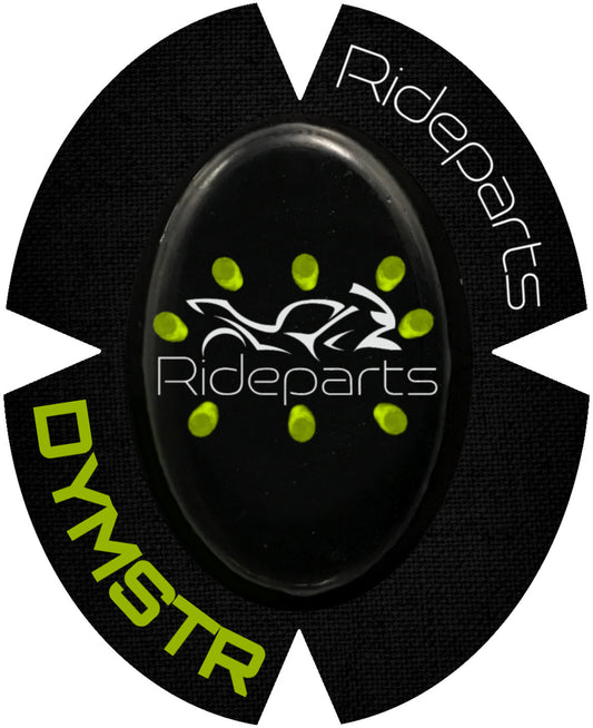 Kneeslider | RIDEPARTS FACE | Schwarz-Neon-Gelb | UV | RIDEPARTS | DymoStar | DYMSTR