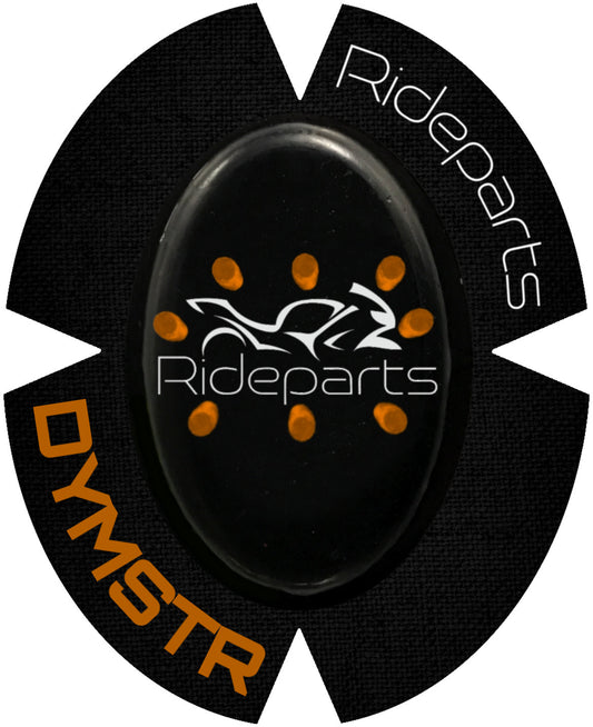 Kneeslider | RIDEPARTS FACE | Schwarz-Orange | UV | RIDEPARTS | DymoStar | DYMSTR