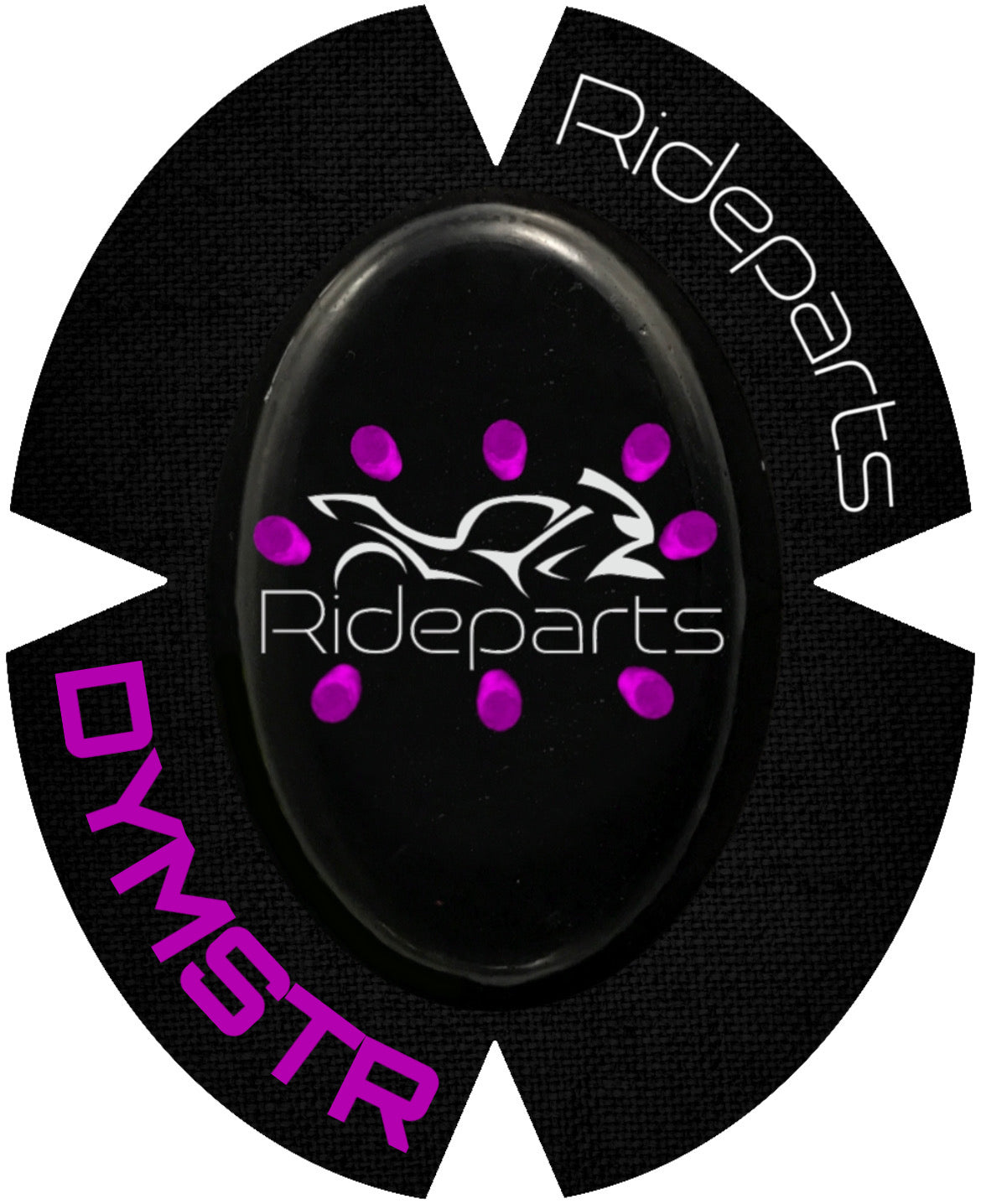 Kneeslider | RIDEPARTS FACE | Schwarz-Pink | UV | RIDEPARTS | DymoStar | DYMSTR