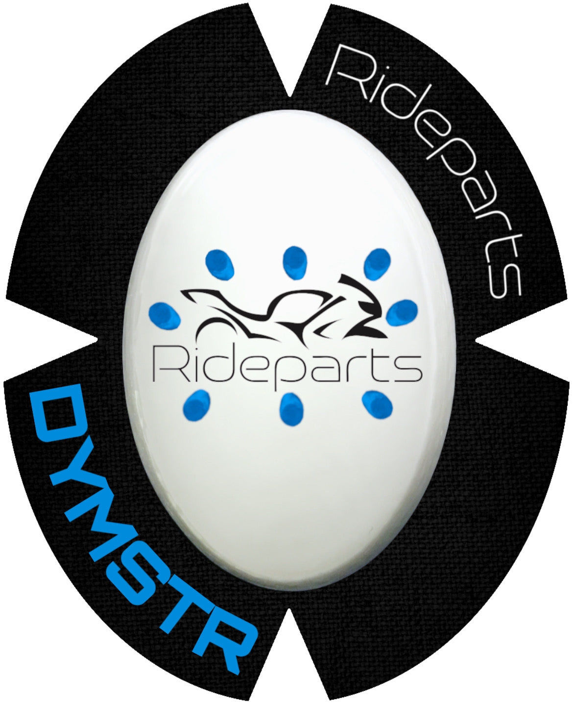 Kneeslider | RIDEPARTS FACE | Weiss-Blau | UV | RIDEPARTS | DymoStar | DYMSTR