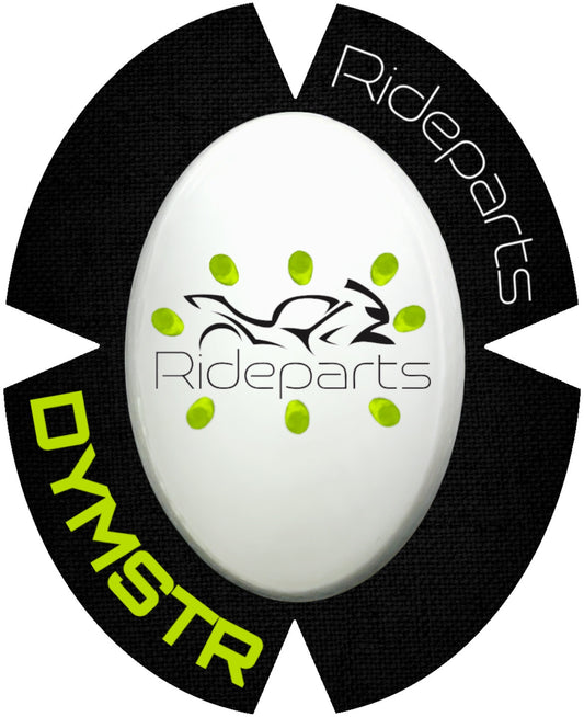 Kneeslider | RIDEPARTS FACE | Weiss-Neon-Grün | UV | RIDEPARTS | DymoStar | DYMSTR