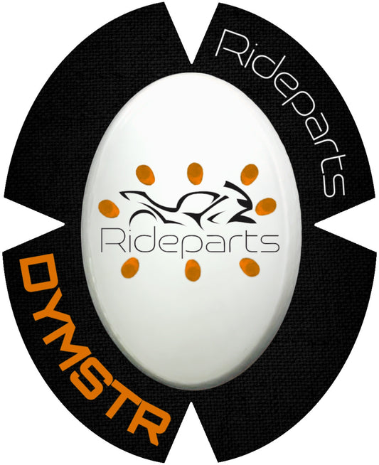 Kneeslider | RIDEPARTS FACE | Weiss-Orange | UV | RIDEPARTS | DymoStar | DYMSTR