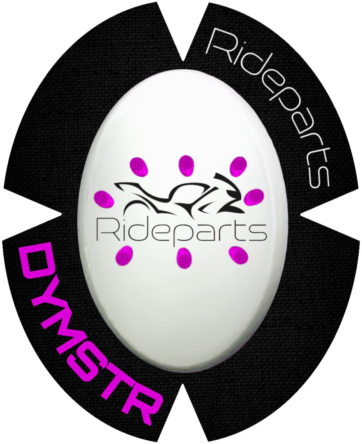 Kneeslider | RIDEPARTS FACE | Weiss-Pink | UV | RIDEPARTS | DymoStar | DYMSTR