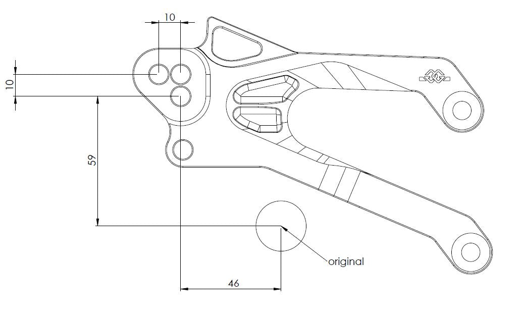 Gilles Fußrastenanlage FXR | NUR FÜR RENNSTRECKE | passend für Yamaha YZF-R3 - Modelle