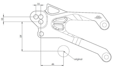 Gilles Fußrastenanlage FXR | NUR FÜR RENNSTRECKE | passend für Yamaha YZF-R3 - Modelle