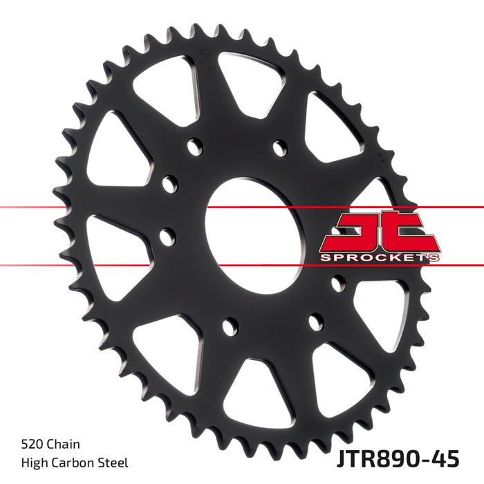 JT Sprockets | Kettenrad | 45Z | Teilung 520 | schwarz | Innen Ø 063 | Lochkreis 110 | JTR890.45