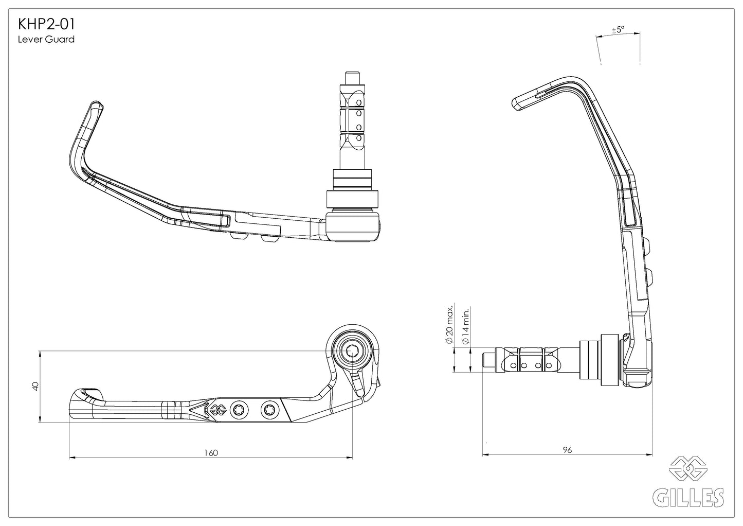 Gilles Kupplungshebelprotektor | schwarz-matt | passend für Yamaha YZF-R7 & CBR 1000 RR-R SP - Modelle (2021-2024)