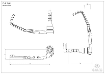 Gilles Kupplungshebelprotektor | schwarz-matt | passend für Yamaha YZF-R7 & CBR 1000 RR-R SP - Modelle (2021-2024)