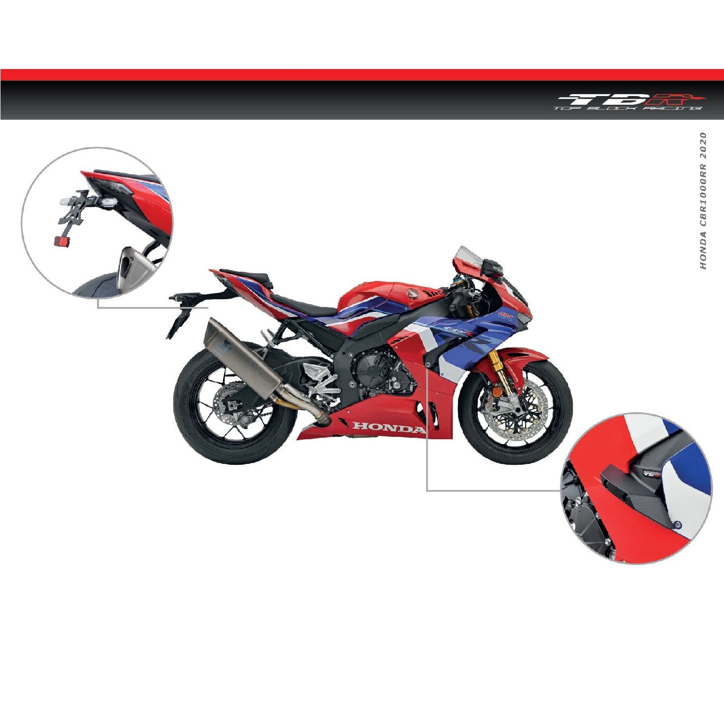 Top Block Racing Sturzpads | PAAR | passend für Honda CBR 1000 RR-R Fireblade / SP - Modelle (2020-2024)