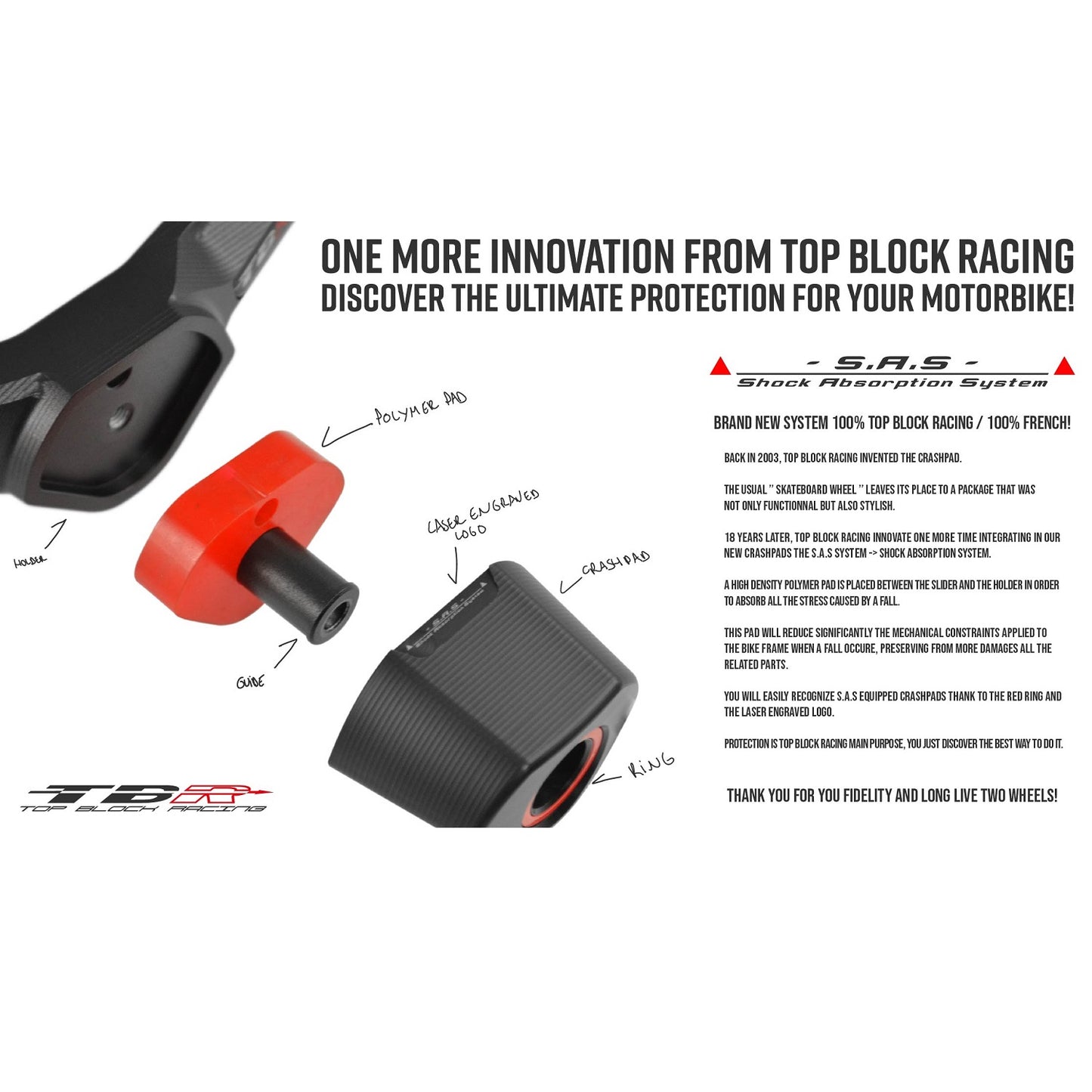 Top Block Racing Sturzpads | PAAR | passend für Suzuki GSX-S 950 & GSX-S 1000 / ABS - Modelle (2022-2024)