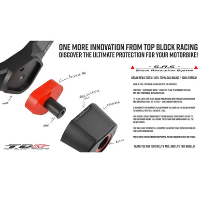 Top Block Racing Sturzpads | PAAR | passend für Suzuki GSX-S 950 & GSX-S 1000 / ABS - Modelle (2022-2024)