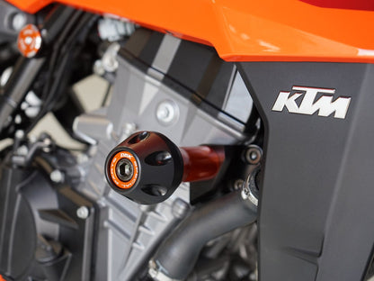 PTKTM01 - KTM | ORANGE | Sturzpad Kit | FRAME PROTECTION KIT | passend für KTM 990 Duke - Modelle (2024)