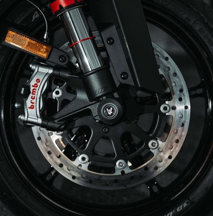 Front spindle sliders suitable for 1290/1390 SUPER DUKE R / EVO / GT KTM models | Crash pads